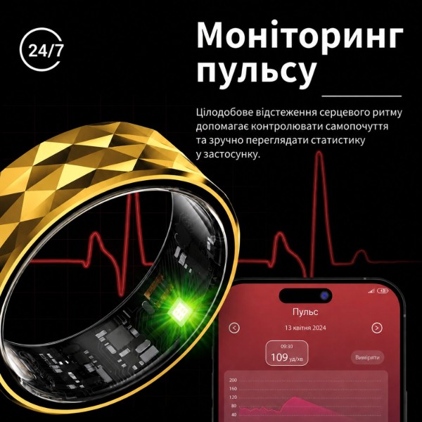 Фото - Смарт - кільце INSPIRE HSR12 Gold (HSR12-8-gold)